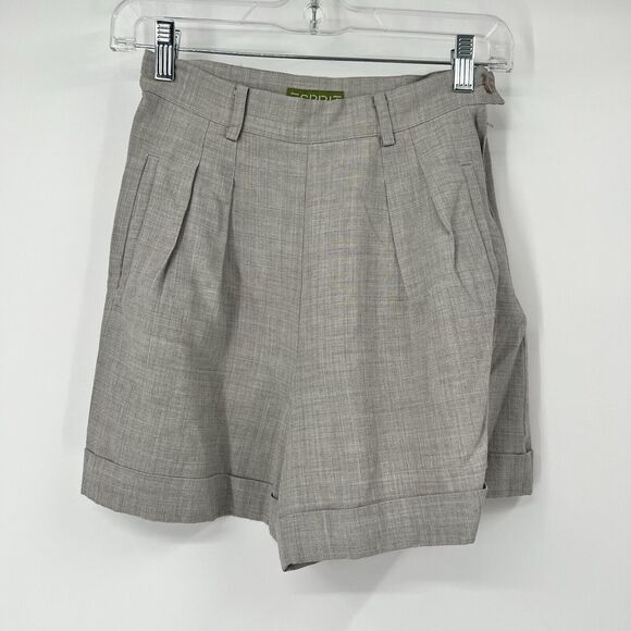 VTG Womens Esprit Wool Shorts Gray High Rise Pockets Junior 5 Preppy - Picture 1 of 13